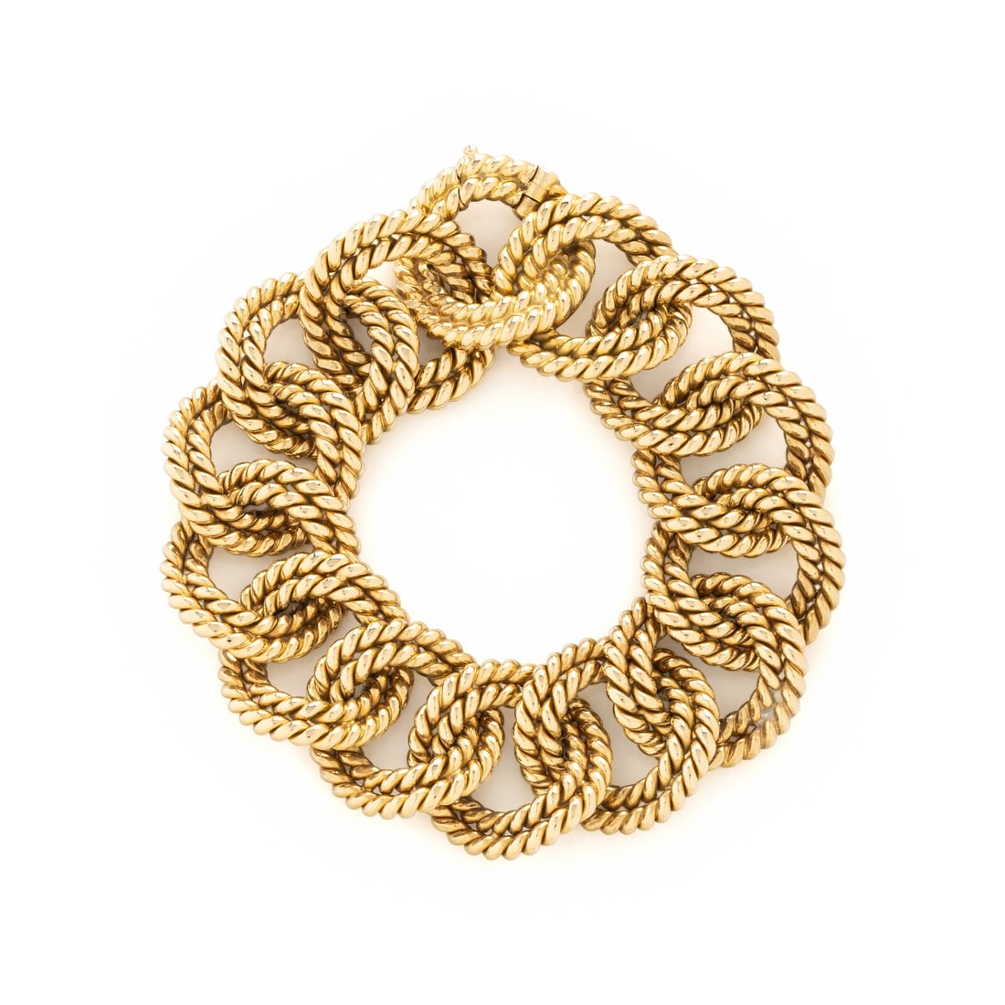 VERDURA, YELLOW GOLD ROPE LINK BRACELET (1 of 2)