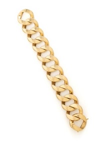 RAYMOND YARD, YELLOW GOLD LINK BRACELET