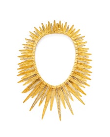 MAPAMENOS NATEPAS, YELLOW GOLD AND DIAMOND NECKLACE