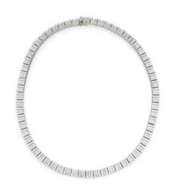 PLATINUM AND DIAMOND COLLAR NECKLACE