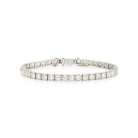 DIAMOND AND PLATINUM LINE BRACELET