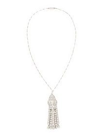 ART DECO, PLATINUM AND DIAMOND PENDANT NECKLACE