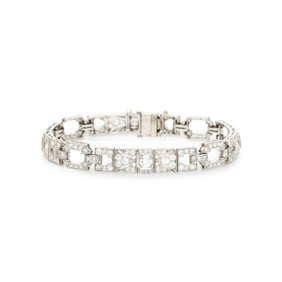 PLATINUM AND DIAMOND BRACELET