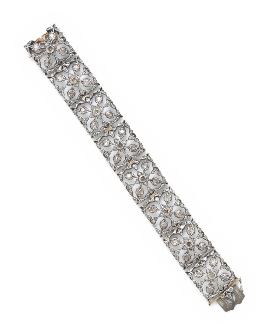 M. BUCCELLATI, SILVER-TOPPED GOLD AND DIAMOND BRACELET (1 of 2)