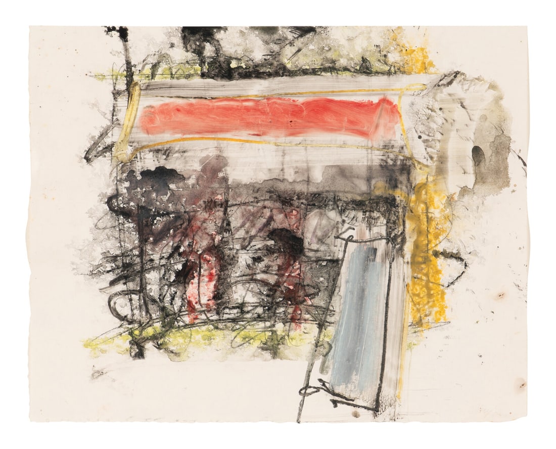 Michael Goldberg (American, 1924-2007) Untitled 19, 2006: Michael Goldberg (American, 1924-2007) Untitled 19, 2006 watercolor and mixed media on glossy paper faintly signed Goldberg and dated (lower right) 10 1/4 x 12 3/4 inches. This lot is located in Chica