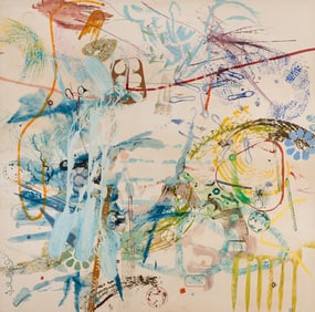 Helen O'Leary (Irish, b. 1961) Grate #6 (Blue and Green), 1993