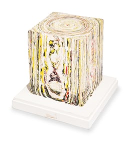 Margie Livingston (American, b. 1953) Rough Cut Block with Red, Yellow, Black and White, 2012