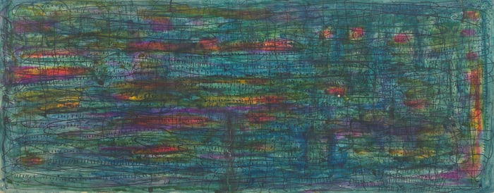 Fahrenlissa Zeid (Turkish, 1901-1991) Mavi Alimler (Blue Savants), 1964