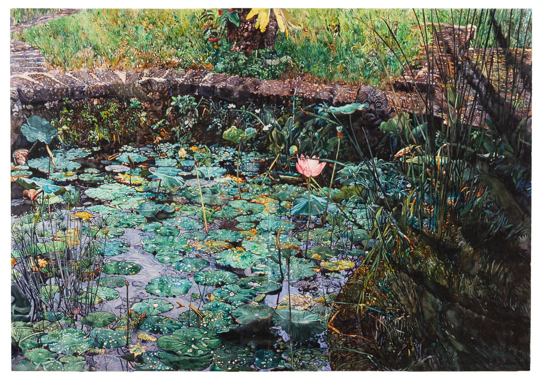 Joseph Raffael (American, 1933-2021) The Hidden Path, 1997: Joseph Raffael (American, 1933-2021) The Hidden Path, 1997 watercolor on paper (two sheets) signed Raffael (lower right) 62 x 88 3/4 inches. This lot is located in Chicago. Provenance: Nancy Hoffman G