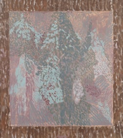 Alan Gussow (American, 1931-1997) Winter Scene with Snowy Bark, 1974