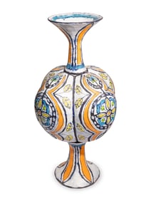 Elisabeth Kley (American, b. 1956) Large Gold & White Three-Part Bottle, 2011