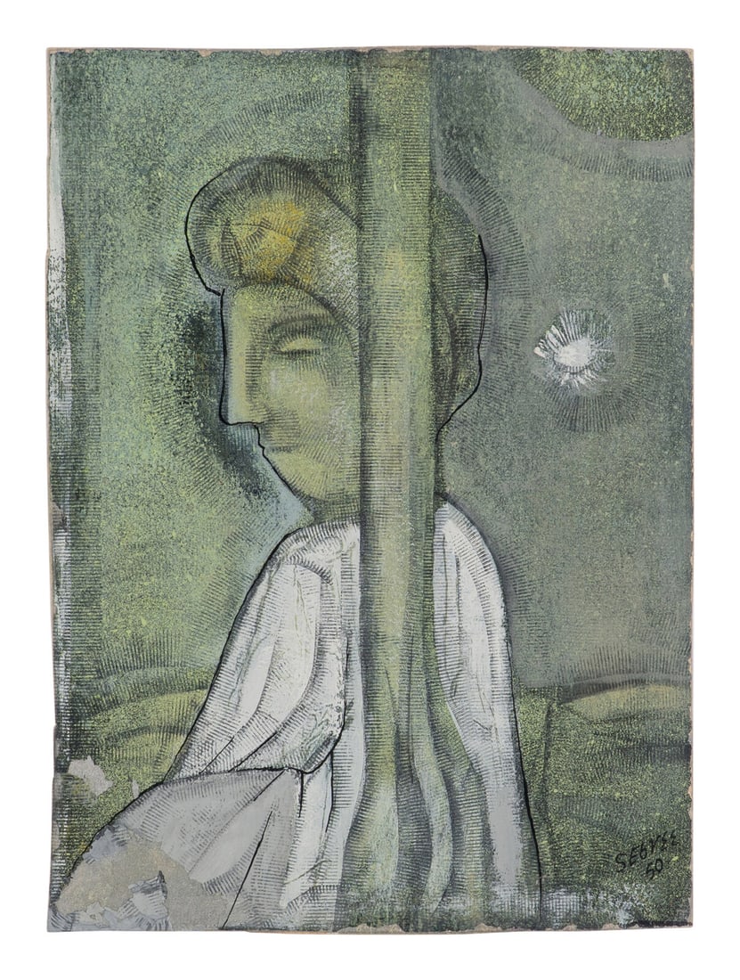 Charles Sebree (American, 1914-1985) Untitled (Robed Figure), 1950 (1 of 2)