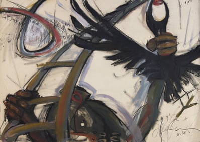 Leonard L. Nelson (American, 1912-1993) Untitled and I've never seen the moon so full on a day when