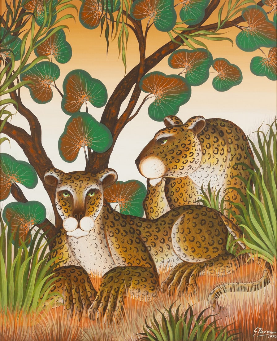 Gustavo Novoa (Chilean, b. 1941) Two Leopards, 1970 (1 of 5)