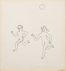 Alexander Calder (American, 1898-1976) Couple Running with the Moon, 1944