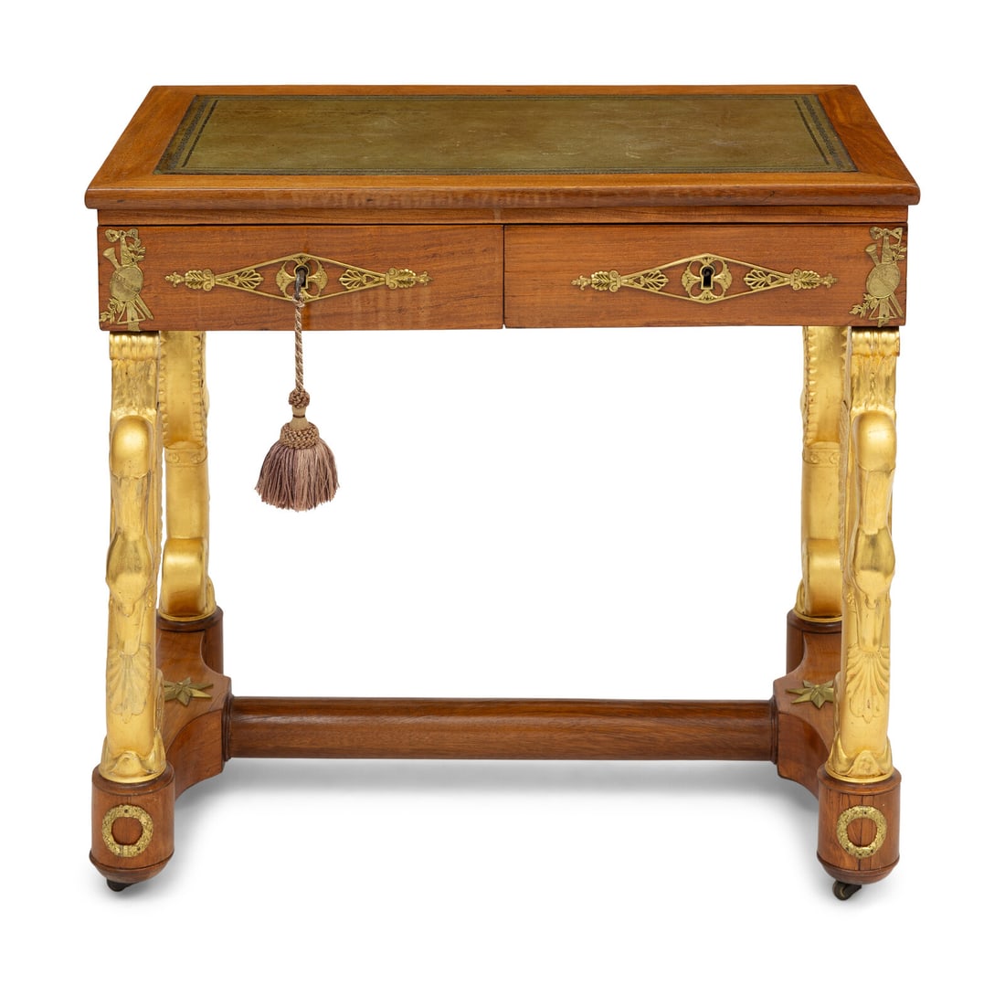 An Empire Parcel-Gilt Mahogany Writing Table (1 of 3)