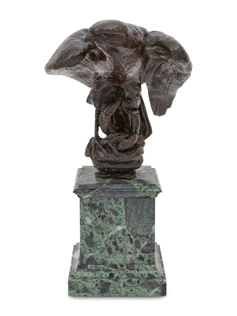 A French Bronze Model of an Eagle Clutching a Snake (1 of 4)