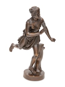 A Grand Tour Bronze Figure of Atalanta