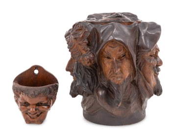 A Swiss Black Forest Carved Tobacco Humidor