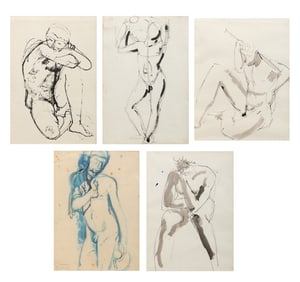 Kurt Craemer (German, 1912-1961) A Group of Five Nude Studies