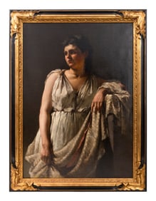 Continental School, 19th Century, Portrait of a Woman as a Greek Goddess
