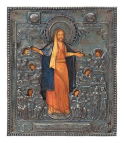 A Russian Silver Oklad Icon
