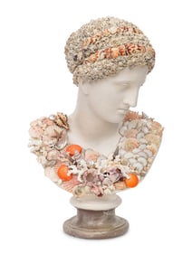 A Shell-Encrusted Bust
