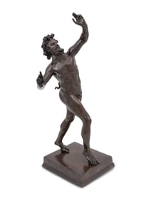 A Grand Tour Bronze Figure of The Dancing Faun of Pompeii
