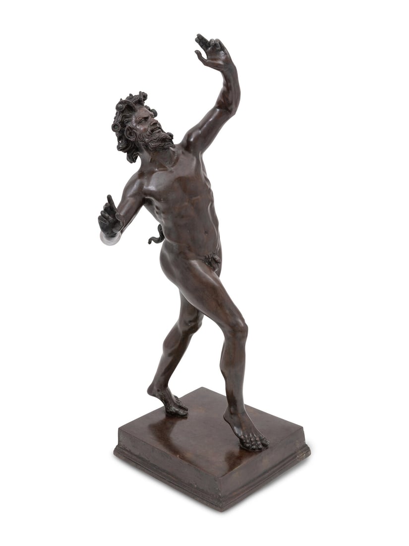 A Grand Tour Bronze Figure of The Dancing Faun of Pompeii (1 of 3)