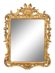An Italian Carved Giltwood Mirror