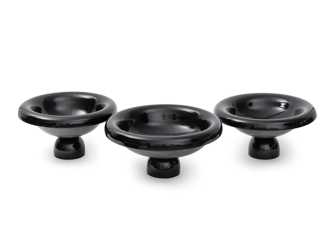 A Group of Three Seguso Vetri d'Arte Murano Glass Centerpiece Bowls (1 of 3)