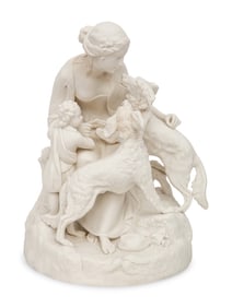An English Parian Figural Group