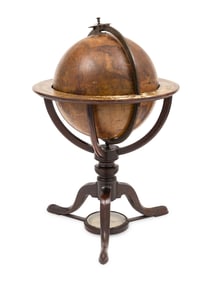An English 12-Inch Terrestrial Table Globe with Compass