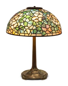 A Leaded Glass Table Lamp