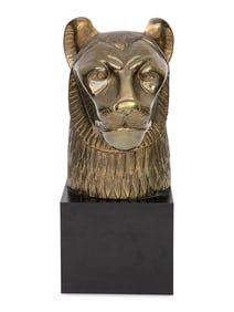 A Chapman Brass Bust of Sekhmet