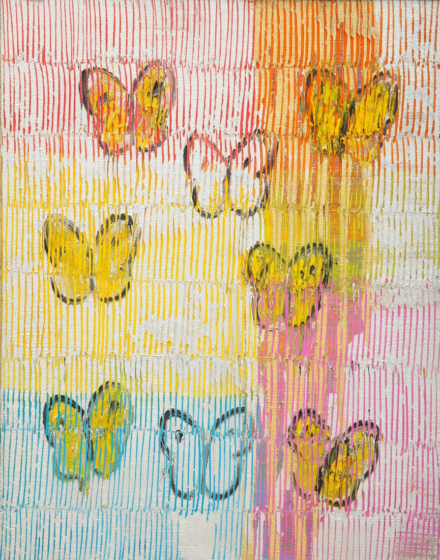 Hunt Slonem (American, b. 1951) Ascension in Color, 2022: Hunt Slonem (American, b. 1951) Ascension in Color, 2022 oil on canvas Signed and inscribed Hunt Slonem / 2022 / Ascension in Color / CX2179 (verso) 23 x 30 inches. This lot is located in Palm Beach.