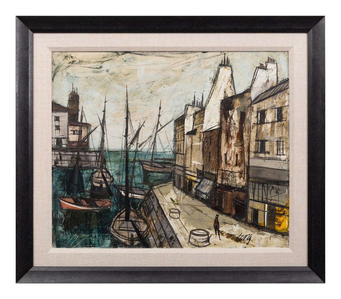 Charles Levier (French-American, 1920-2003) Boats in Harbor (1 of 4)