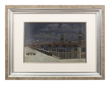 David Thomas (British, b. 1951) London Bridge at Night