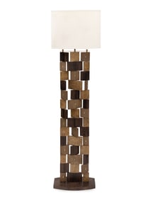 An R&Y Augousti Alligator, Shagreen and Lizard Floor Lamp