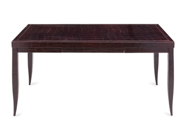 A Contemporary Alligator Embossed Leather Veneered Desk