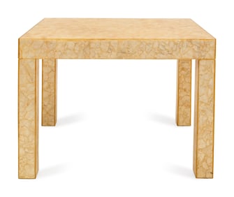 A Lacquered Capiz Shell Side Table