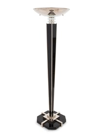 An Art Deco Style Nickel Plated Torchère