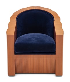 An Art Deco Style Mahogany Club Chair