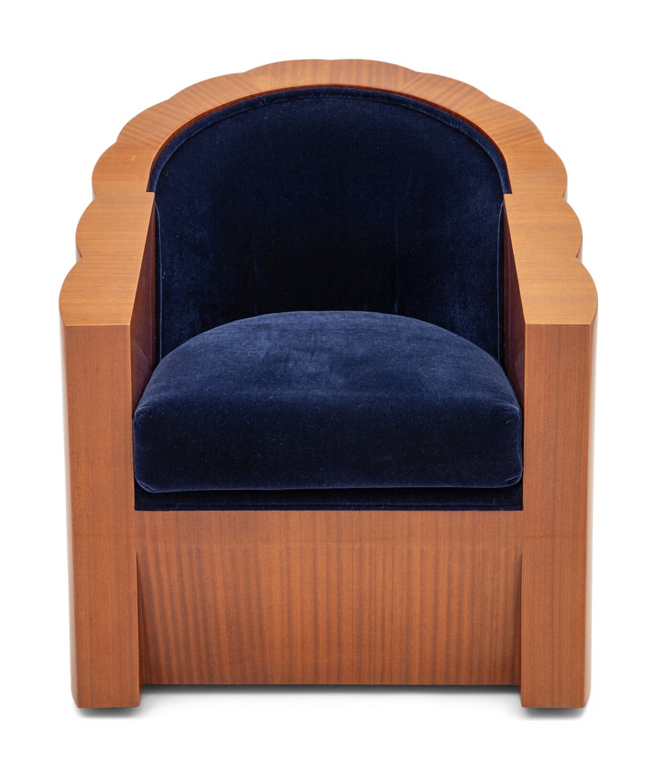An Art Deco Style Mahogany Club Chair (1 of 2)