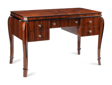An Art Deco Style Part-Ebonized Rosewood Writing Table