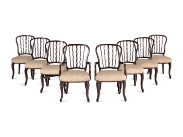 A Set of Eight Theodore Alexander Althorp Mahogany Dining Chairs
