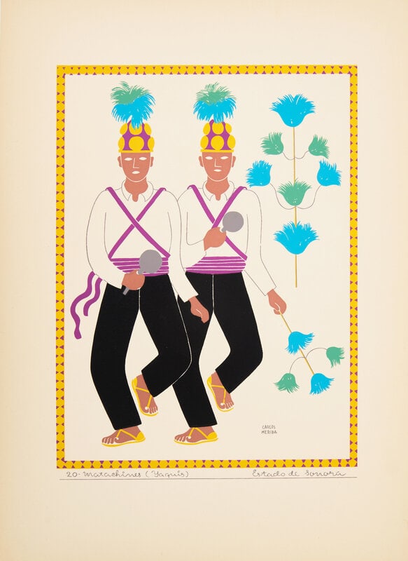 [Art] Merida, Carlos. Trajes Regionales Mexicanos: [Art] Merida, Carlos. Trajes Regionales Mexicanos Mexico: Editorial Atlante, 1945. First and limited edition, #589/1,000 numbered copies signed by Merida. Folio. Illustrated with 25 color screen-