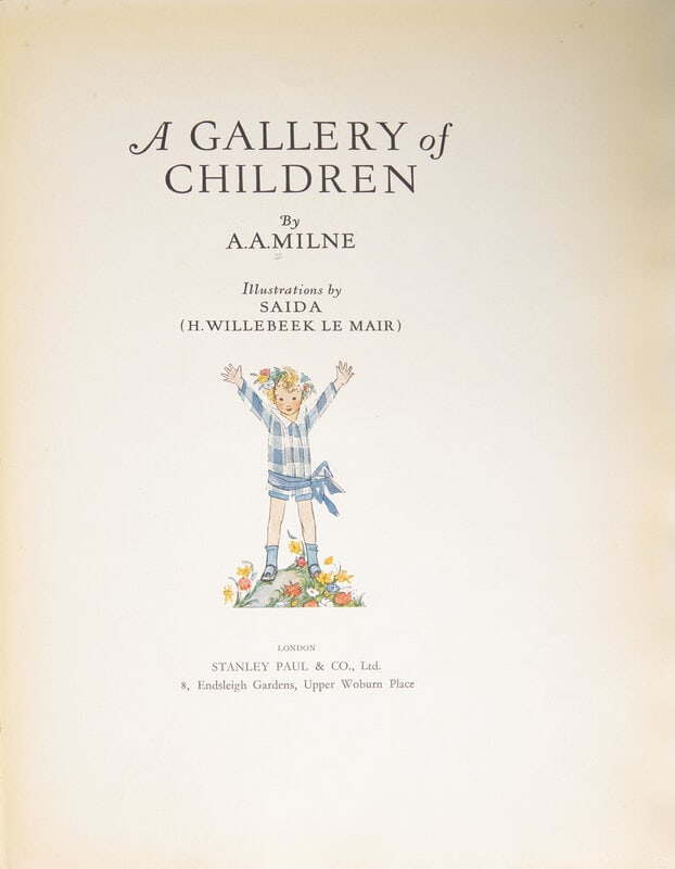 [Children's & Illustrated] Milne, A.A. A Gallery of Children (1 of 3)