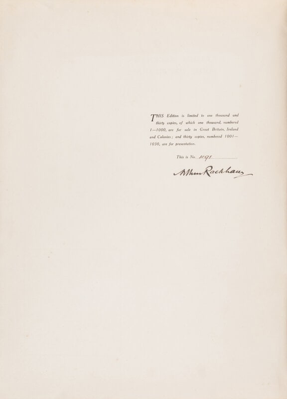 [Children's & Illustrated] Rackham, Arthur. Arthur Rackham's Book of Pictures: [Children's & Illustrated] Rackham, Arthur. Arthur Rackham's Book of Pictures London: William Heinemann, 1913. First and limited edition, #491/1,000 numbered copies signed by Rackham. 4to. 44 colo
