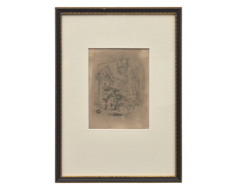 [Literature] Browne, Hablot Knight ("Phiz"). Group of 2 Drawings (1 of 4)